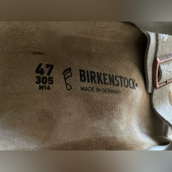 Birkenstock Arizona Sandals Suede Taupe Mens Size 14 / 47 - Picture 9 of 10